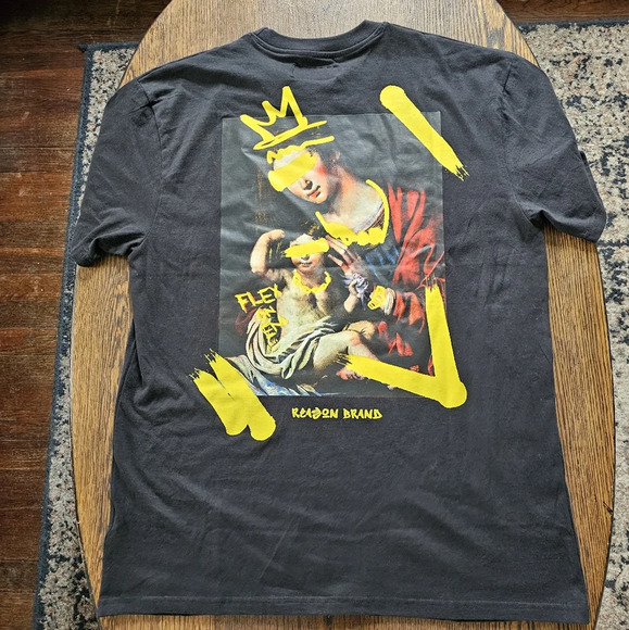 Reason Brand Flex On Em Back Print Short Sleeve T-Shirt Size Men's Large NEW - Picture 6 of 13